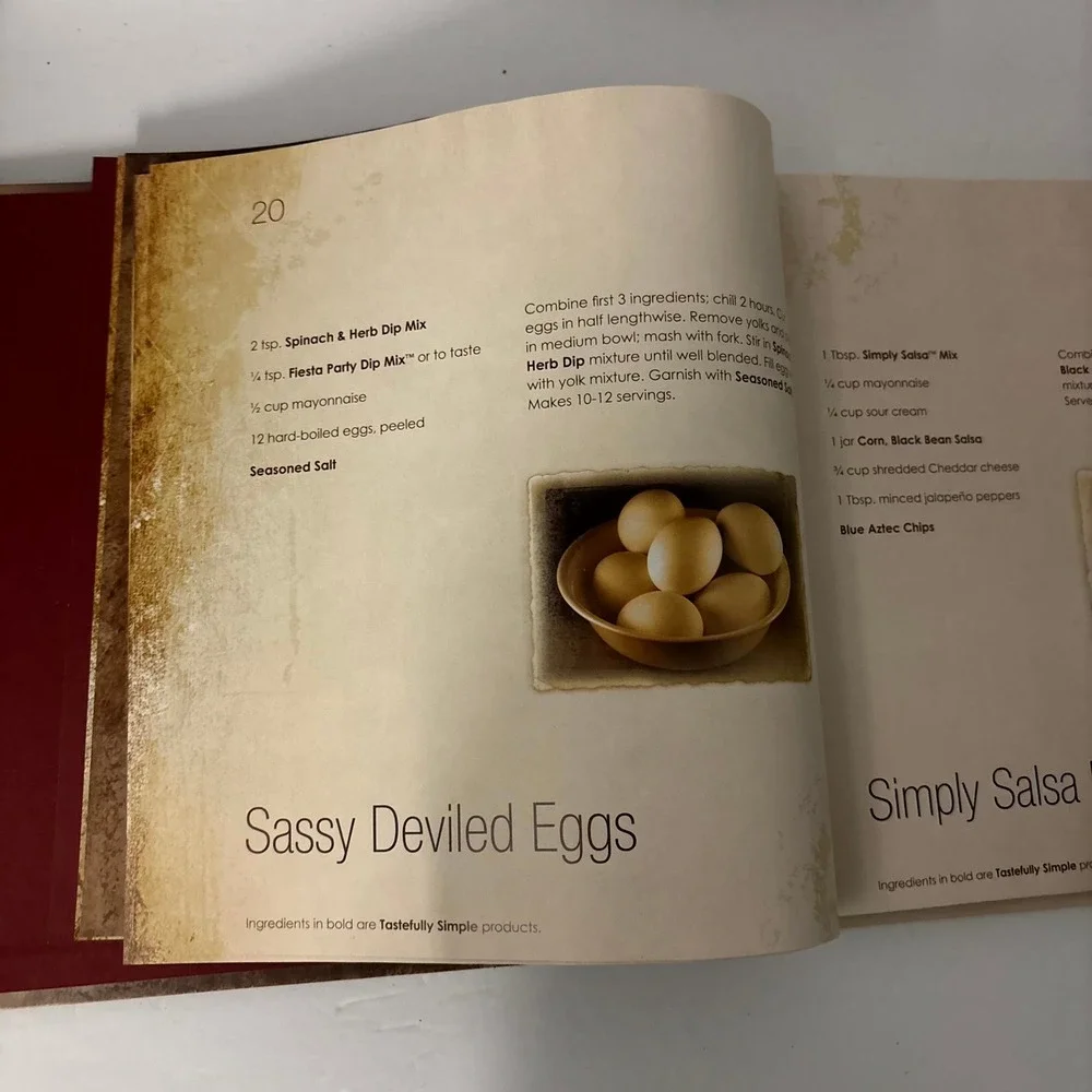 Tastefully Simple The Food You Love Vol 1 Hardcover Cookbook Recipes 2008